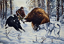 Гобелен "Охота на медведя" 70x100