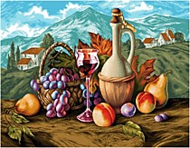 Гобелен "Прованс синий виноград" 50х70