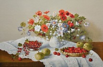 Гобелен "Цветы и ягоды" 50х70