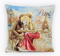 Наволочка из гобелена Романтическое свидание Париж