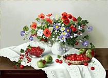 Гобелен "Цветы и ягоды " 35х50